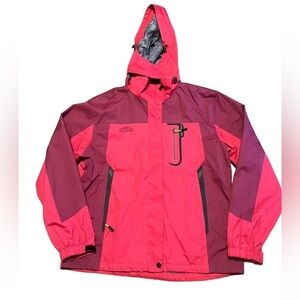 Outdoor Diamond Candy gore-tex pink and purple medium weight jacket with hood